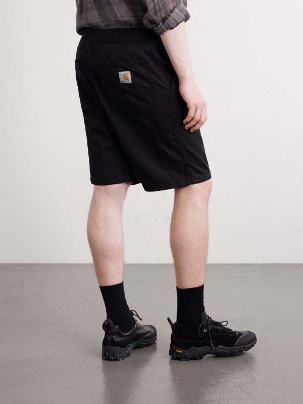 Flint Straight-Leg Cotton Shorts - BK Flint Straight-Leg Cotton Shorts - BK