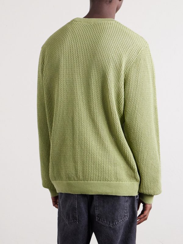 Stockton Open-Knit Recycled Cotton-Blend Sweater - BK
