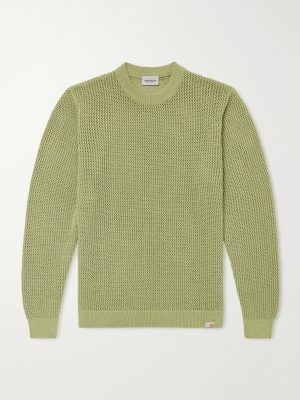 Stockton Open-Knit Recycled Cotton-Blend Sweater Stockton Open-Knit Recycled Cotton-Blend Sweater