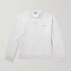 Logo-Embroidered Cotton-Jersey Polo Sweatshirt Logo-Embroidered Cotton-Jersey Polo Sweatshirt