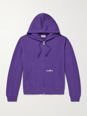 Logo-Embroidered Cotton-Jersey Zip-Up Hoodie Logo-Embroidered Cotton-Jersey Zip-Up Hoodie