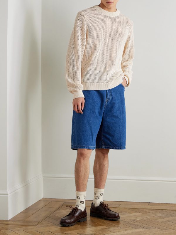 Stockton Open-Knit Recycled Cotton-Blend Sweater - OU