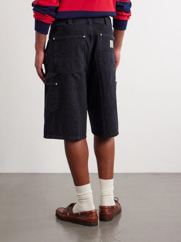 Double-Knee Straight-Leg Printed Cotton Shorts - BK Double-Knee Straight-Leg Printed Cotton Shorts - BK