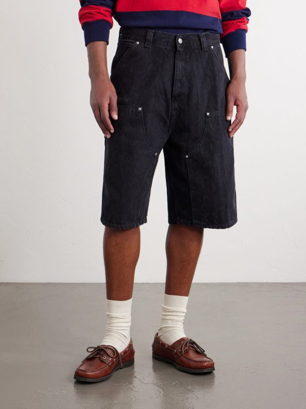 Double-Knee Straight-Leg Printed Cotton Shorts - FR Double-Knee Straight-Leg Printed Cotton Shorts - FR