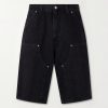 Double-Knee Straight-Leg Printed Cotton Shorts Double-Knee Straight-Leg Printed Cotton Shorts