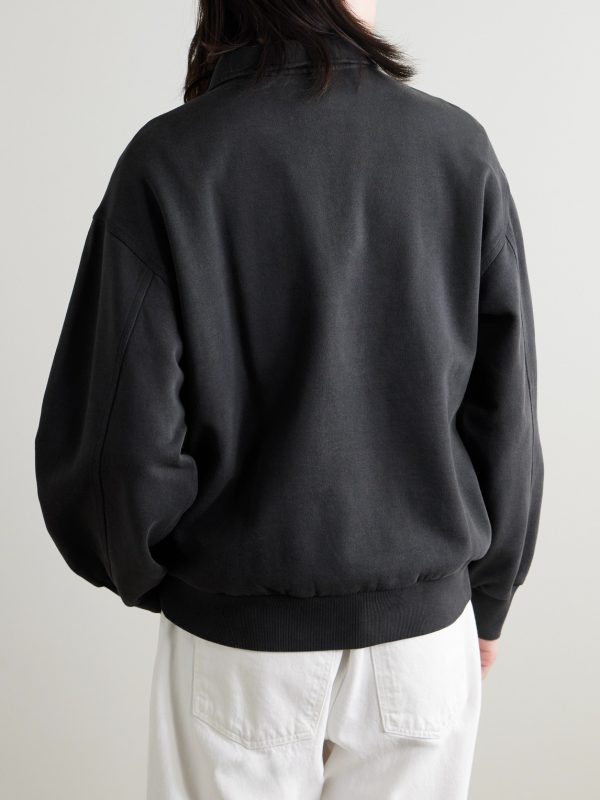 Detroit Cotton-Jersey Half-Zip Sweatshirt - BK Detroit Cotton-Jersey Half-Zip Sweatshirt - BK