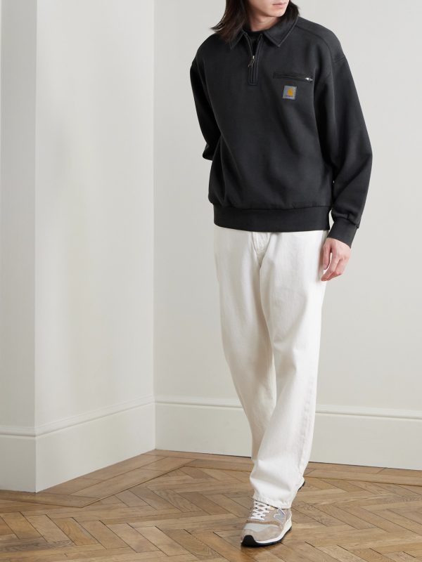 Detroit Cotton-Jersey Half-Zip Sweatshirt - OU Detroit Cotton-Jersey Half-Zip Sweatshirt - OU