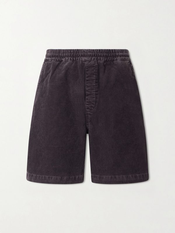 Reynold Wide-Leg Cotton-Corduroy Shorts