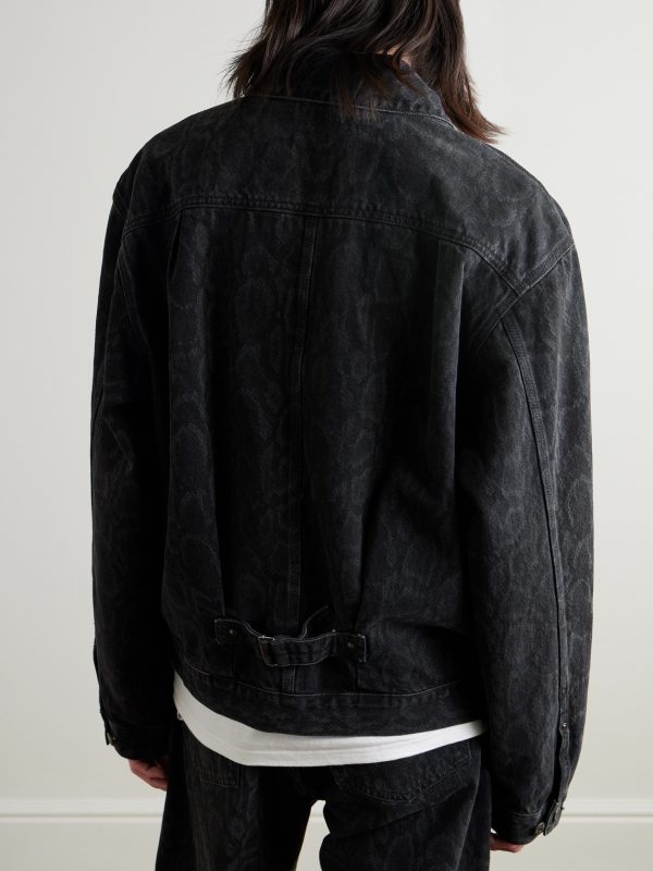 Belmar Snake-Print Denim Jacket - BK Belmar Snake-Print Denim Jacket - BK