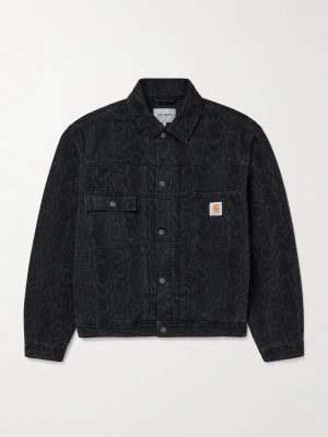 Belmar Snake-Print Denim Jacket Belmar Snake-Print Denim Jacket