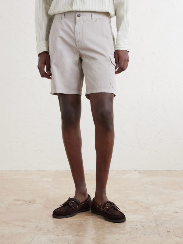 Straight-Leg Organic Cotton-Twill Cargo Shorts - FR Straight-Leg Organic Cotton-Twill Cargo Shorts - FR