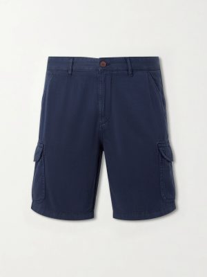 Straight-Leg Organic Cotton-Twill Cargo Shorts