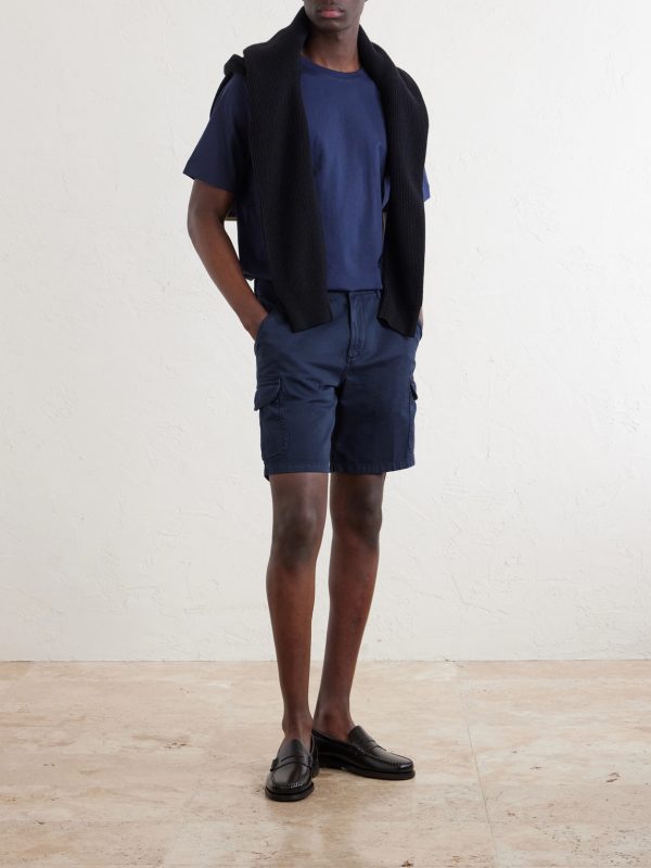 Straight-Leg Organic Cotton-Twill Cargo Shorts - OU Straight-Leg Organic Cotton-Twill Cargo Shorts - OU