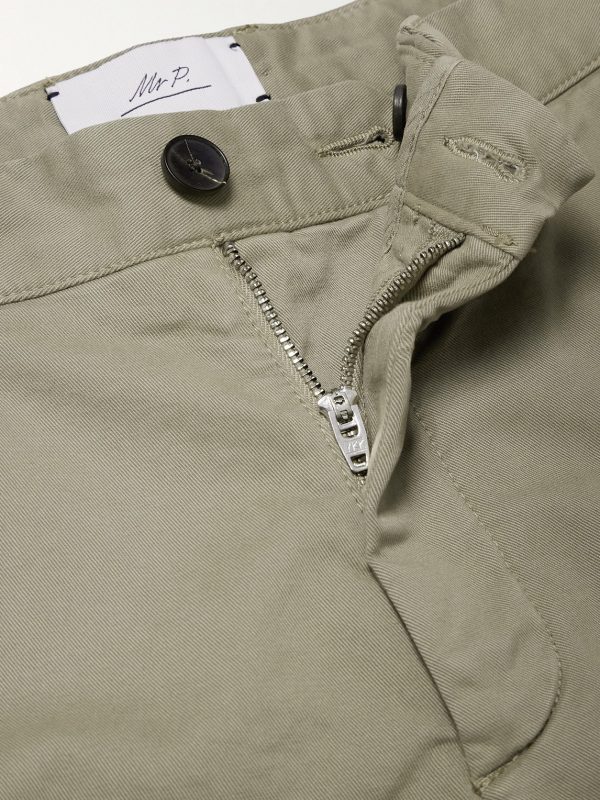 Straight-Leg Garment-Dyed Cotton-Blend Twill Bermuda Shorts - CU Straight-Leg Garment-Dyed Cotton-Blend Twill Bermuda Shorts - CU