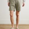 Straight-Leg Garment-Dyed Cotton-Blend Twill Bermuda Shorts - FR Straight-Leg Garment-Dyed Cotton-Blend Twill Bermuda Shorts - FR