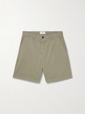 Straight-Leg Garment-Dyed Cotton-Blend Twill Bermuda Shorts Straight-Leg Garment-Dyed Cotton-Blend Twill Bermuda Shorts