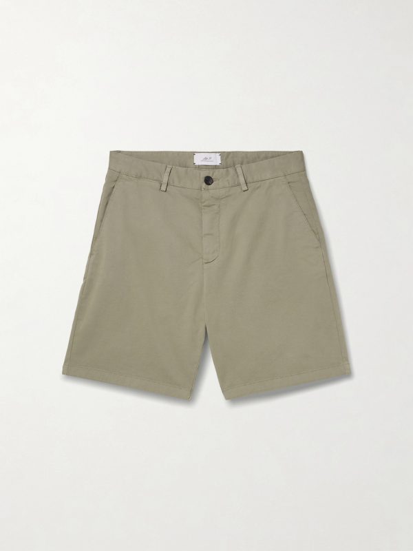 Straight-Leg Garment-Dyed Cotton-Blend Twill Bermuda Shorts Straight-Leg Garment-Dyed Cotton-Blend Twill Bermuda Shorts
