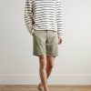 Straight-Leg Garment-Dyed Cotton-Blend Twill Bermuda Shorts - OU Straight-Leg Garment-Dyed Cotton-Blend Twill Bermuda Shorts - OU