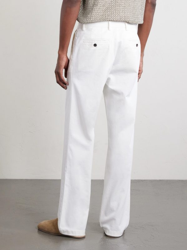 Straight-Leg Organic Cotton-Blend Chinos - BK Straight-Leg Organic Cotton-Blend Chinos - BK