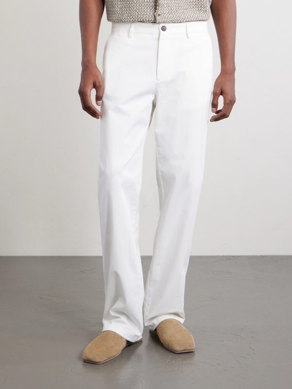 Straight-Leg Organic Cotton-Blend Chinos - FR Straight-Leg Organic Cotton-Blend Chinos - FR