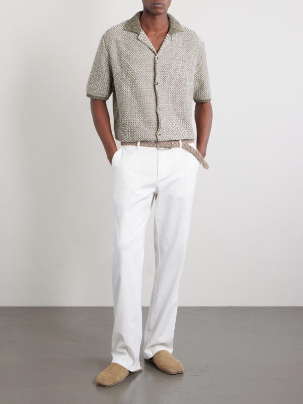 Straight-Leg Organic Cotton-Blend Chinos - OU Straight-Leg Organic Cotton-Blend Chinos - OU