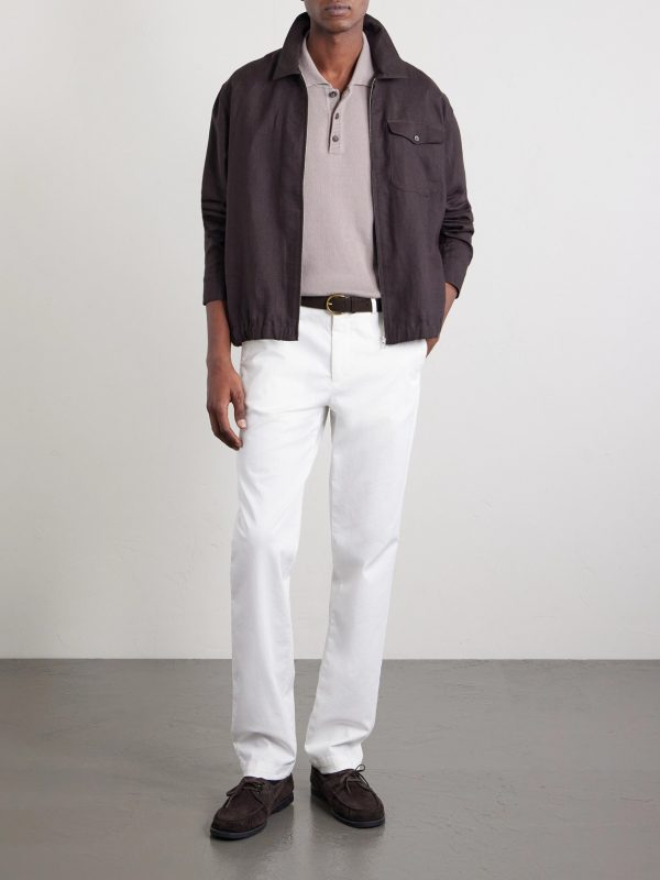 Samuel Straight-Leg Organic Cotton-Blend Twill Chinos - OU Samuel Straight-Leg Organic Cotton-Blend Twill Chinos - OU