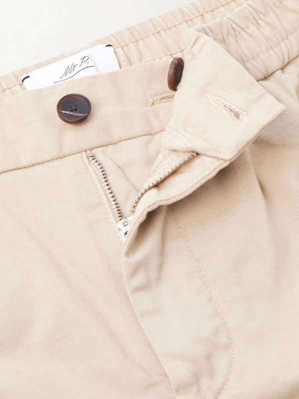 Straight-Leg Garment-Dyed Organic Cotton-Blend Twill Shorts - E1 Straight-Leg Garment-Dyed Organic Cotton-Blend Twill Shorts - E1