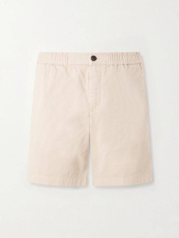 Straight-Leg Garment-Dyed Organic Cotton-Blend Twill Shorts Straight-Leg Garment-Dyed Organic Cotton-Blend Twill Shorts
