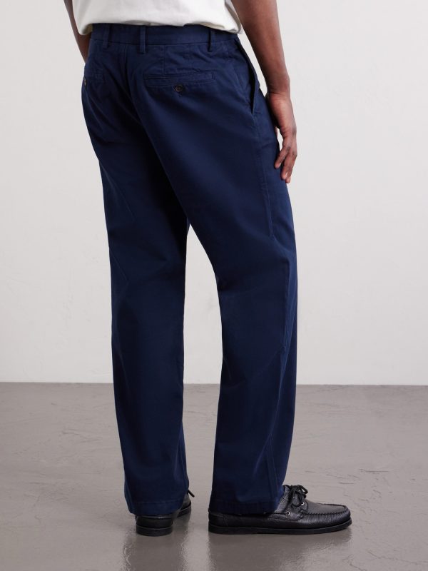 Straight-Leg Organic Cotton-Blend Chinos - BK Straight-Leg Organic Cotton-Blend Chinos - BK