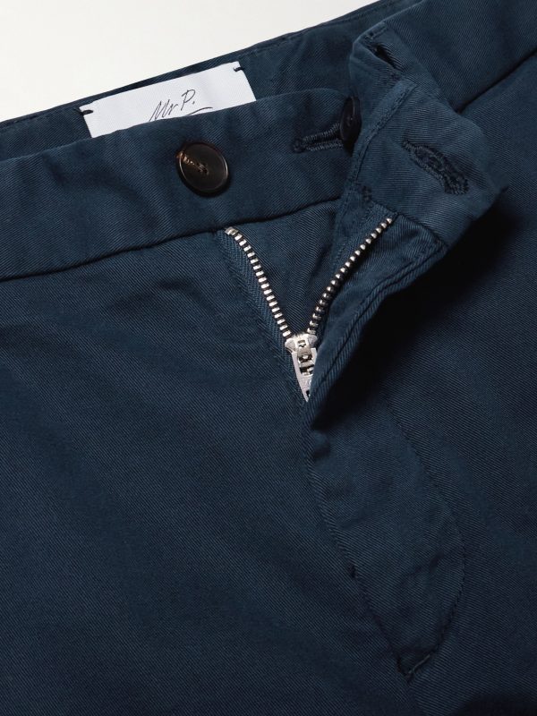 Straight-Leg Organic Cotton-Blend Chinos - E1 Straight-Leg Organic Cotton-Blend Chinos - E1