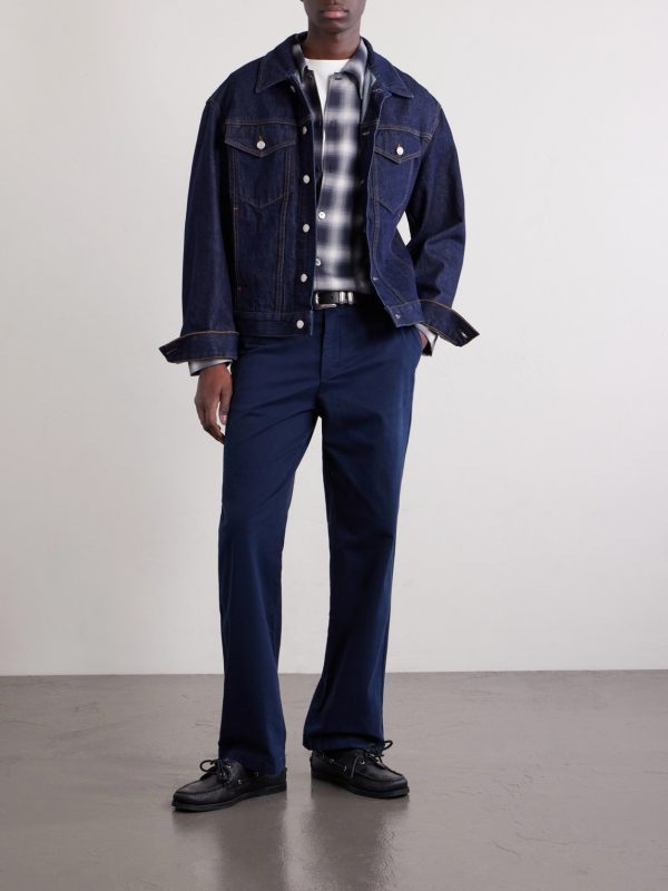 Straight-Leg Organic Cotton-Blend Chinos - OU Straight-Leg Organic Cotton-Blend Chinos - OU