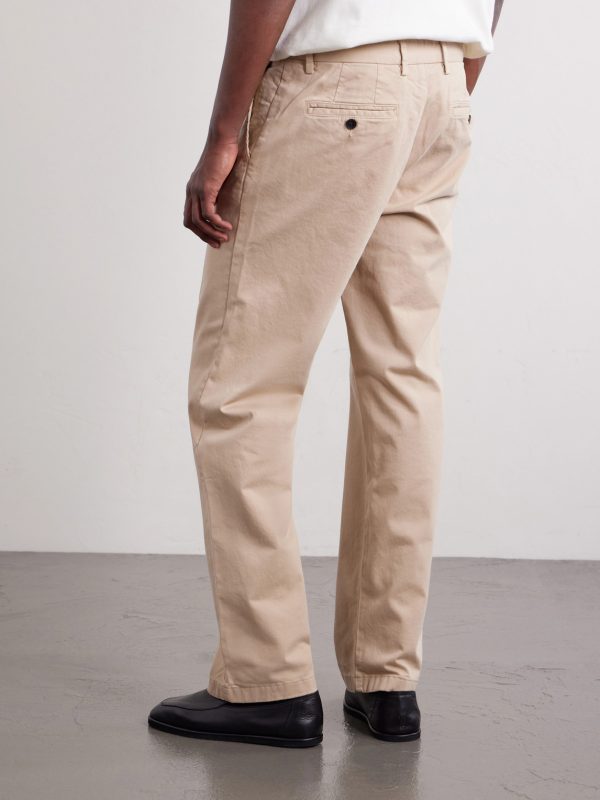 Straight-Leg Organic Cotton-Blend Chinos - BK Straight-Leg Organic Cotton-Blend Chinos - BK