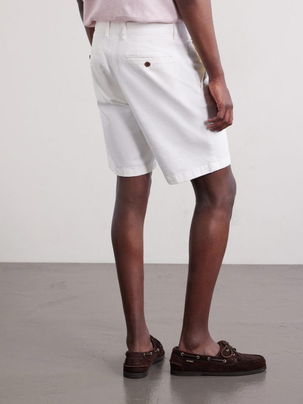 Straight-Leg Garment-Dyed Cotton-Blend Twill Bermuda Shorts - BK Straight-Leg Garment-Dyed Cotton-Blend Twill Bermuda Shorts - BK