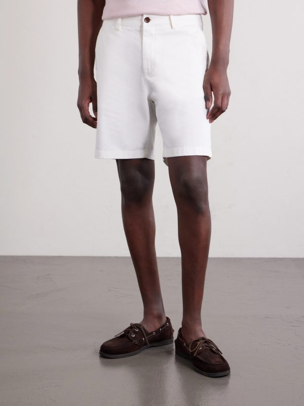 Straight-Leg Garment-Dyed Cotton-Blend Twill Bermuda Shorts - FR Straight-Leg Garment-Dyed Cotton-Blend Twill Bermuda Shorts - FR