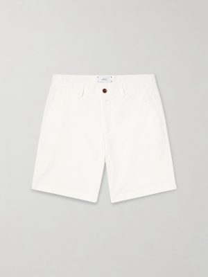 Straight-Leg Garment-Dyed Cotton-Blend Twill Bermuda Shorts Straight-Leg Garment-Dyed Cotton-Blend Twill Bermuda Shorts