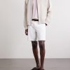 Straight-Leg Garment-Dyed Cotton-Blend Twill Bermuda Shorts - OU Straight-Leg Garment-Dyed Cotton-Blend Twill Bermuda Shorts - OU