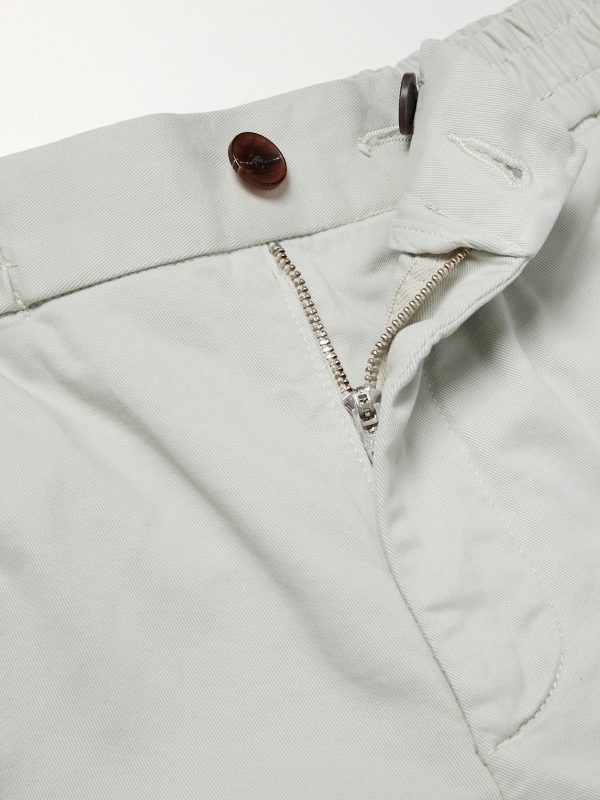 Straight-Leg Garment-Dyed Organic Cotton-Blend Twill Shorts - CU Straight-Leg Garment-Dyed Organic Cotton-Blend Twill Shorts - CU