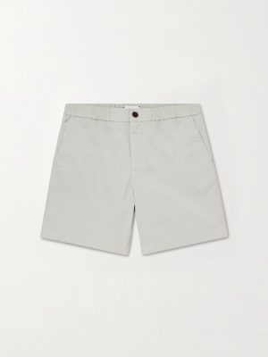 Straight-Leg Garment-Dyed Organic Cotton-Blend Twill Shorts Straight-Leg Garment-Dyed Organic Cotton-Blend Twill Shorts