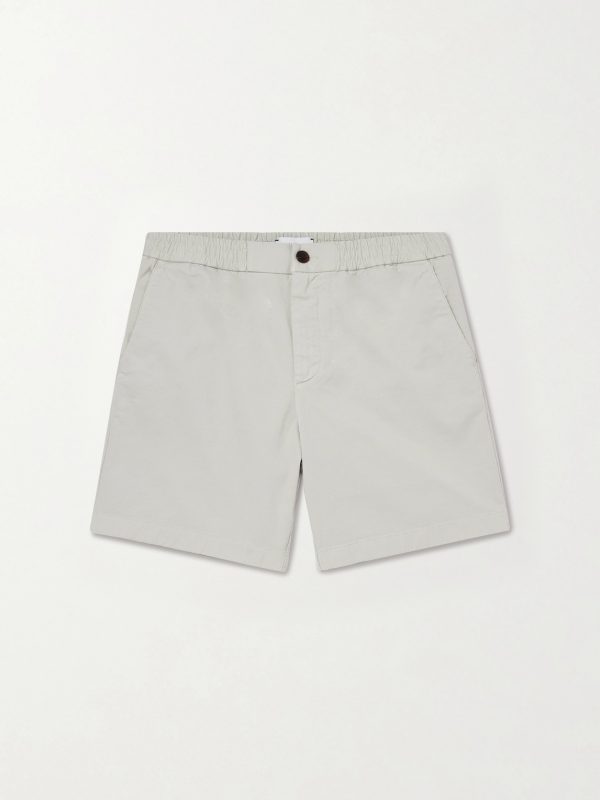 Straight-Leg Garment-Dyed Organic Cotton-Blend Twill Shorts Straight-Leg Garment-Dyed Organic Cotton-Blend Twill Shorts