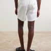 Straight-Leg Cotton Drawstring Shorts - BK Straight-Leg Cotton Drawstring Shorts - BK