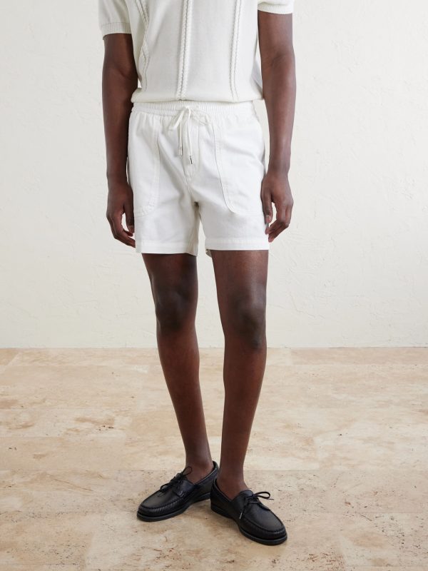 Straight-Leg Cotton Drawstring Shorts - FR Straight-Leg Cotton Drawstring Shorts - FR