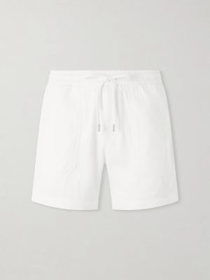 Straight-Leg Cotton Drawstring Shorts