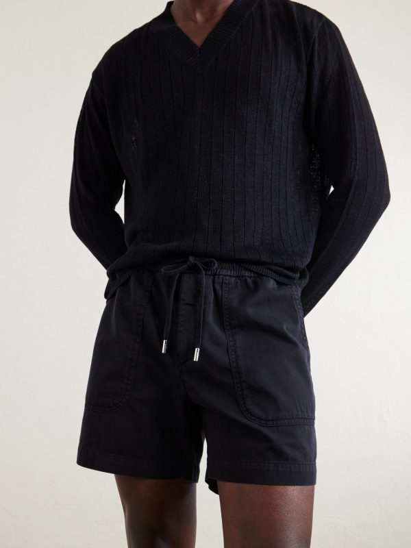 Straight-Leg Cotton Drawstring Shorts - CU Straight-Leg Cotton Drawstring Shorts - CU