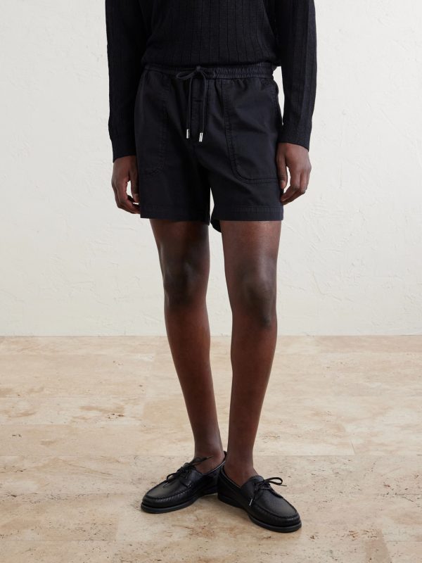 Straight-Leg Cotton Drawstring Shorts - FR Straight-Leg Cotton Drawstring Shorts - FR
