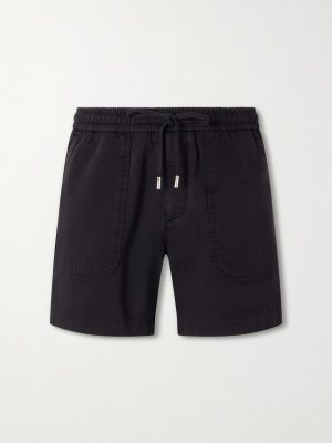 Straight-Leg Cotton Drawstring Shorts