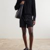 Straight-Leg Cotton Drawstring Shorts - OU Straight-Leg Cotton Drawstring Shorts - OU