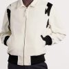 The Hayes Cow-Print Wool-Blend Varsity Jacket - FR The Hayes Cow-Print Wool-Blend Varsity Jacket - FR