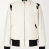 The Hayes Cow-Print Wool-Blend Varsity Jacket The Hayes Cow-Print Wool-Blend Varsity Jacket