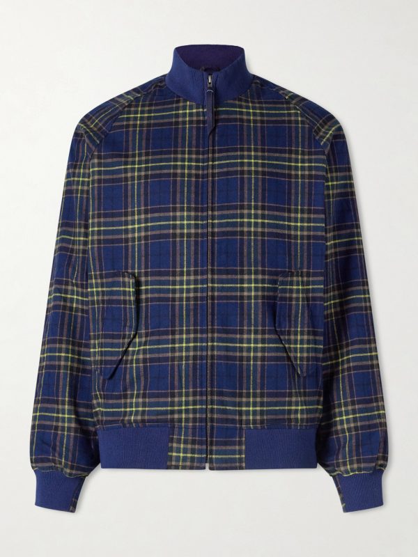 Raleigh Checked Cotton Bomber Jacket Raleigh Checked Cotton Bomber Jacket