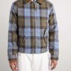 Dunbar Leather-Trimmed Checked Wool Jacket - FR Dunbar Leather-Trimmed Checked Wool Jacket - FR